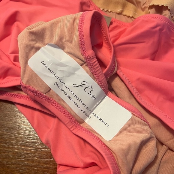 J. Crew Solid Pink Scoop neck one-piece Swimsuit Style BF162 size 24 NEW - Picture 9 of 15